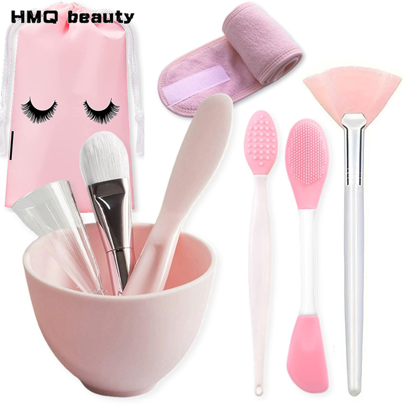 Mixing Cup Silicone - 9個/セット シリコンフェイスマスクミキシングボウルセット フェイシャルアプリケータースパチュラ マスクボウルスプーン ポータブルフェイスマスクミキシングブラシ ビューティーツール