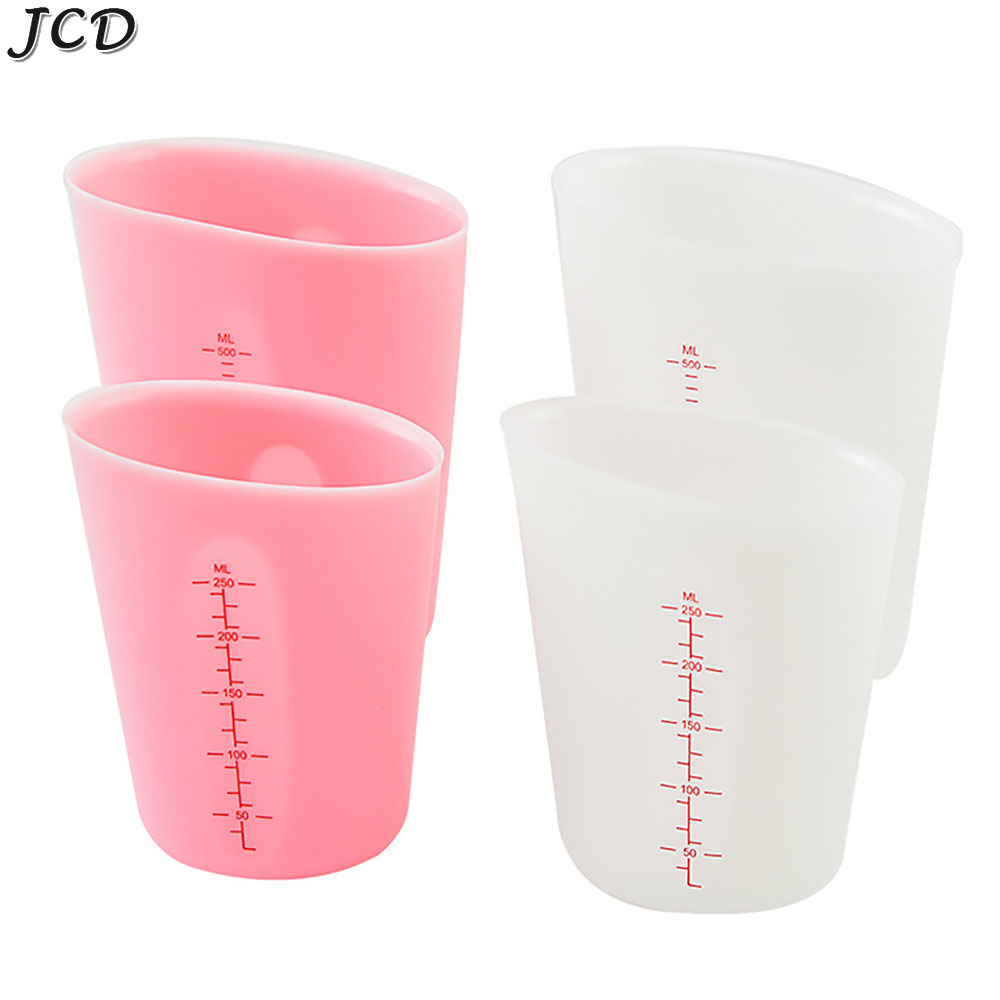 Mixing Cup Silicone - Jcd-ダブルスケールのシリコン測定カップ、焦げ付き防止、耐久性、食品グレード、DIY、ケーキ、エポキシ樹脂、ジュエリー作り、キッチンベーキングツール