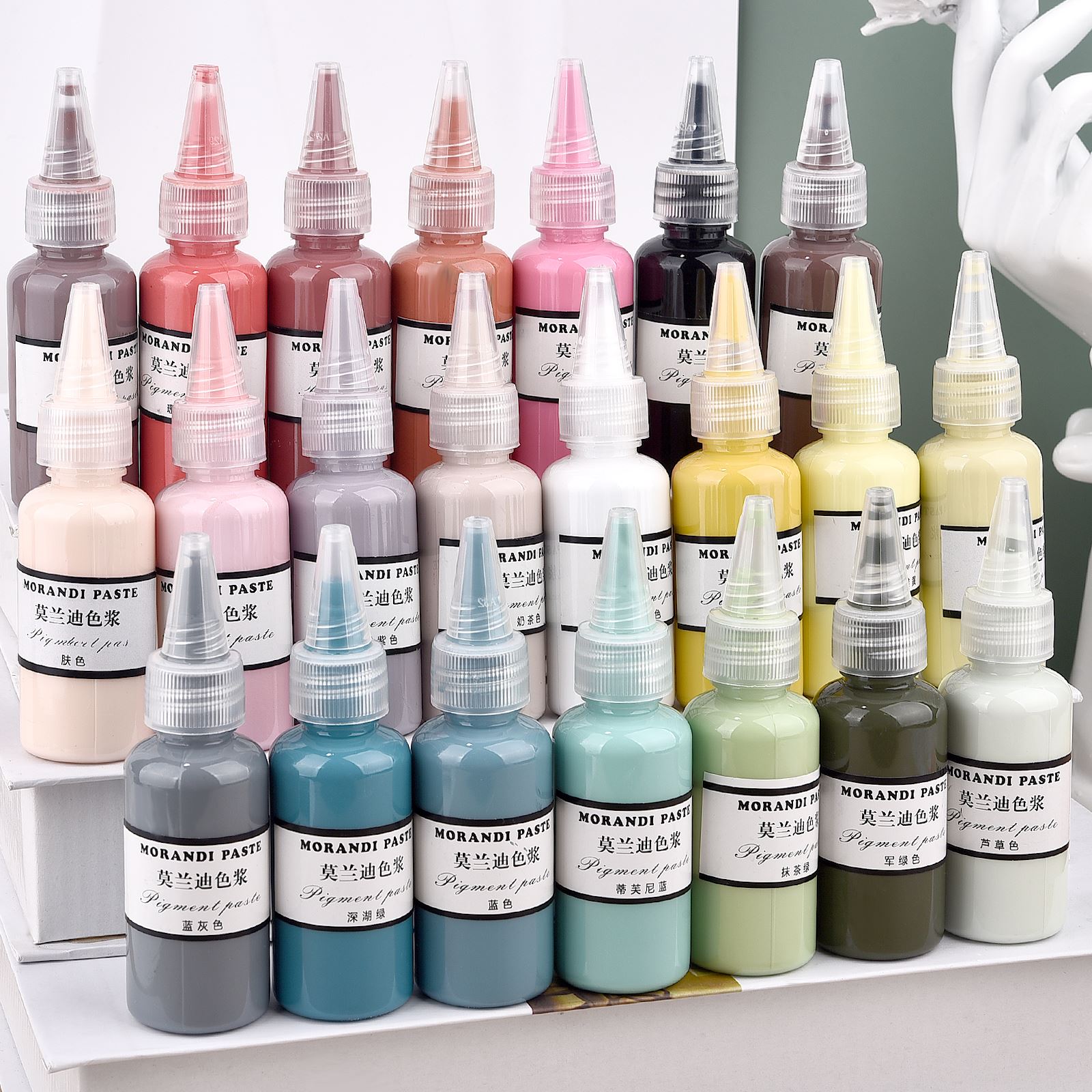 Resin Pigment Set - モランディ色液体樹脂顔料エポキシ樹脂 UV 樹脂インクアルコール着色剤ペースト染料 DIY ジュエリー装飾作成樹脂顔料