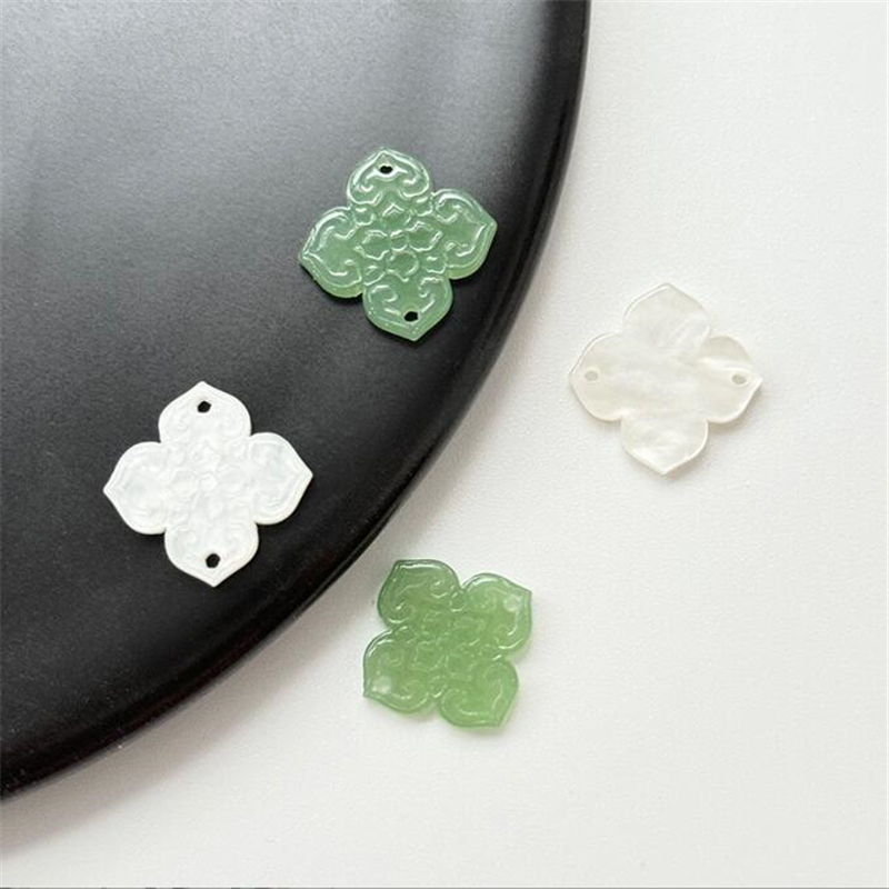 Flower Preservation Resin - 10 個新レトロ 13 ミリメートル酢酸フラワーチャーム二穴コネクタ Diy ヘアジュエリーメイキング樹脂タッセルアクセサリー