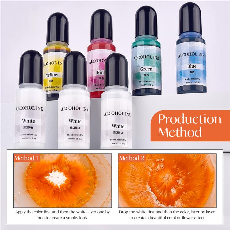 Resin Dye Alcohol - エポキシ樹脂染料拡散アルコール,水溶性色,DIYジュエリー製造,手工芸品染料着色剤,1個あたり10ml