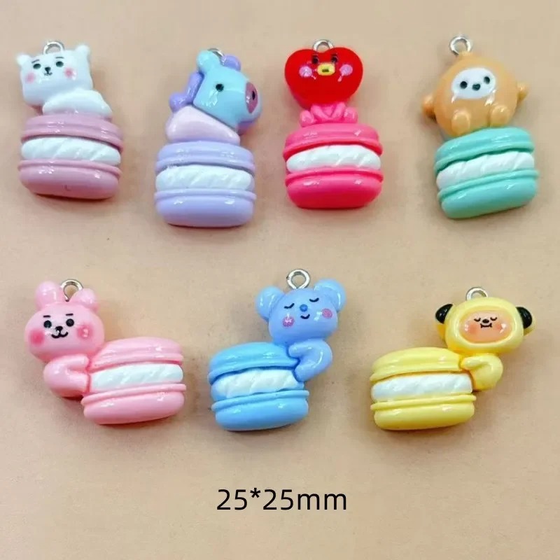 Resin Craft Supplies - 10個入りミックスカートゥーンレジンチャーム、小さな装飾ペンダント、DIY手作りイヤリング、ネックレス、ブレスレット、携帯電話クラフト用品用