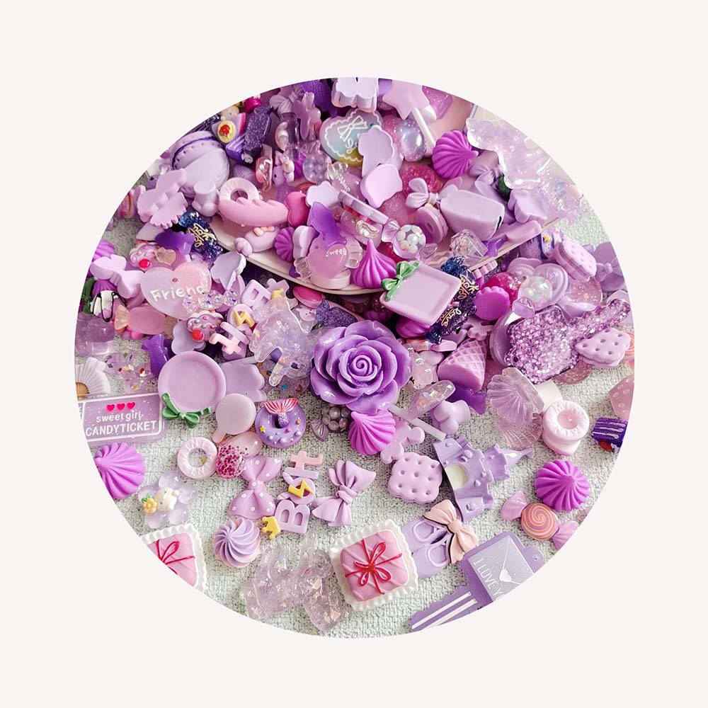 Resin Crafts Diy - DIY ジュエリー携帯電話装飾クラフト弓アクセサリー 1000 個混合青緑紫フラットバック樹脂凸丸型