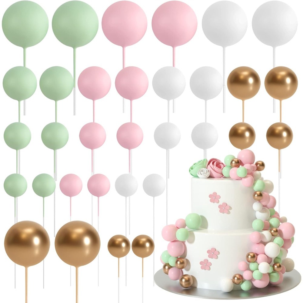 Gold Foil Flakes - 20 個ハッピーバースデーケーキゴールドとシルバーの泡ボールウェディングパーティー誕生日ケーキ記念日パーティーの装飾 DIY クリスマス装飾