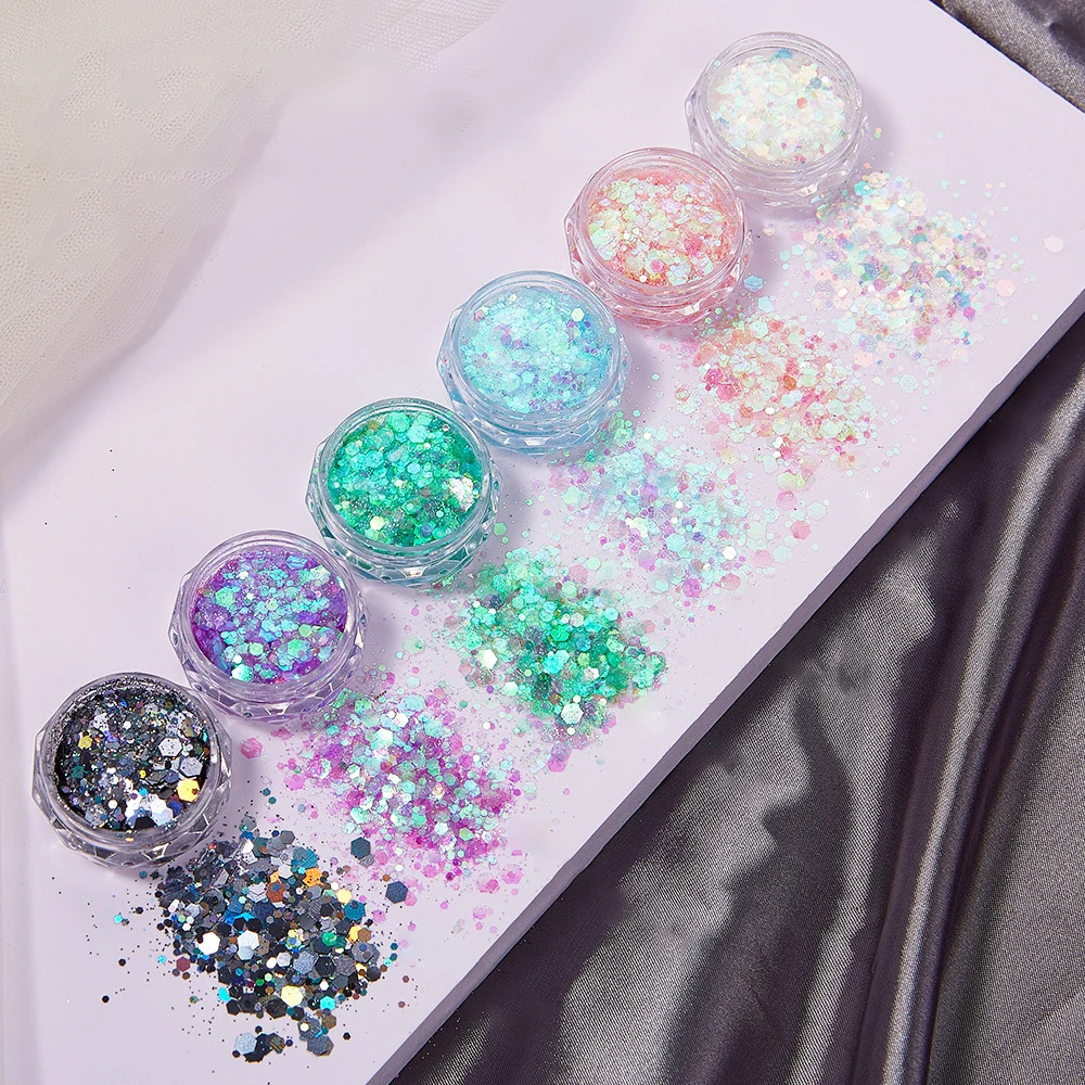 6 色/セット樹脂スパークリングスパンコールエポキシ樹脂充填 - Resin Glitter Pack のレビューと価格