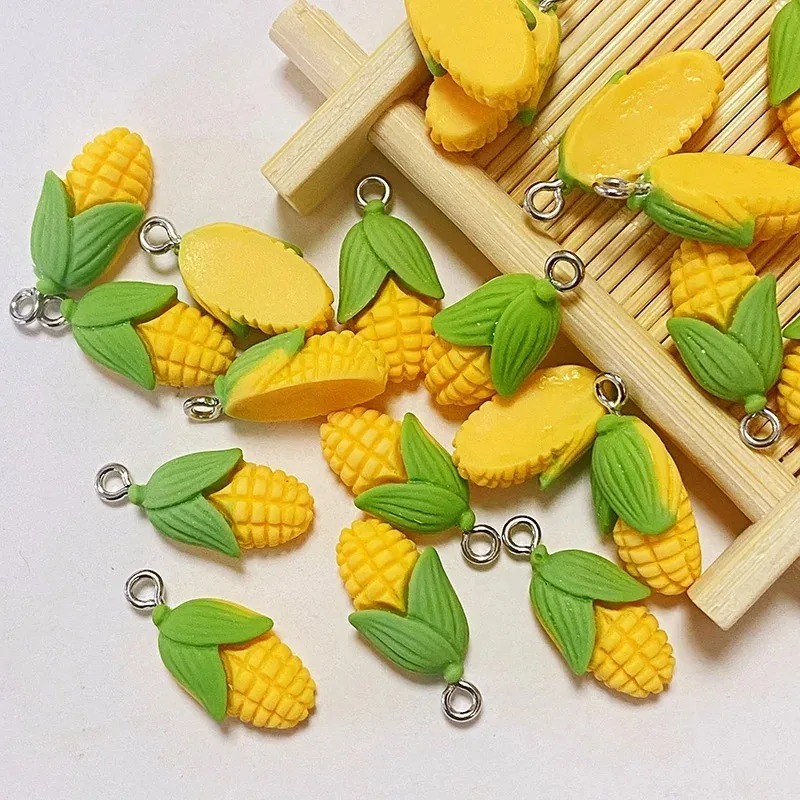 20個入り 面白いミニコーン野菜樹脂チャーム 人工食品ペンダ - Resin Crafts Diy のレビューと価格