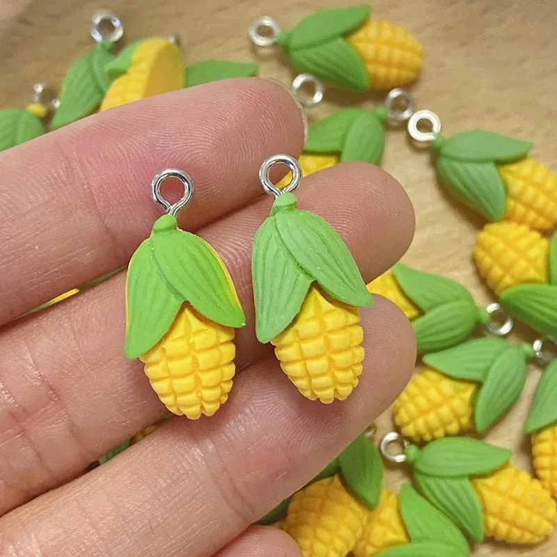 20個入り 面白いミニコーン野菜樹脂チャーム 人工食品ペンダ - Resin Crafts Diy のレビューと価格