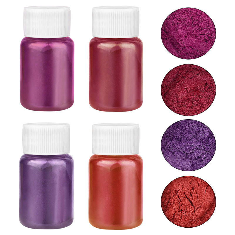 4 色/セット真珠光沢のある粉末樹脂顔料キットマイカミネラル - Resin Pigment Set のレビューと価格