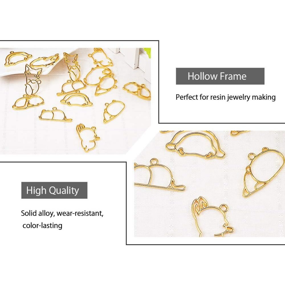 Hibernatorテーマのオープンベゼルチャーム、合金フレ - Resin Jewelry Kit のレビューと価格