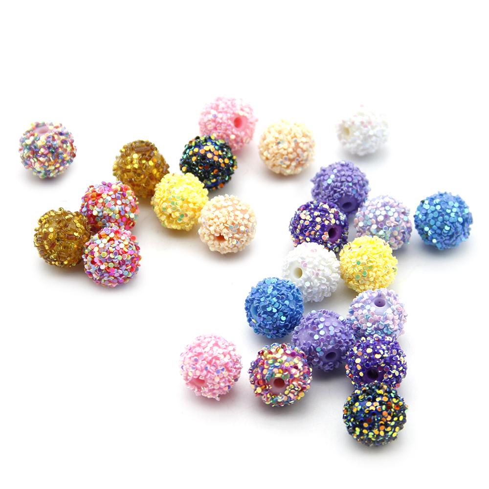 5個/パック グリッターレジンビーズ、虹色のスパンコールラウ - Resin Glitter Pack のレビューと価格