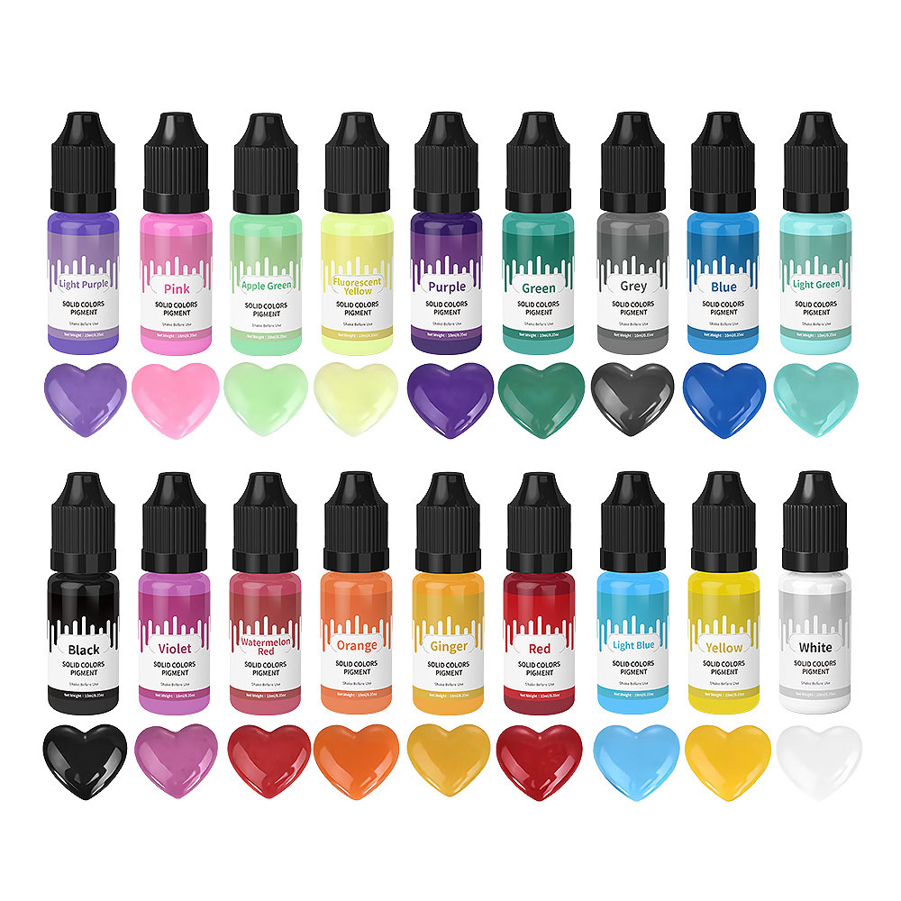 18 色 10 ミリリットルマカロン固体パステルカラー樹脂顔 - Resin Pigment Set のレビューと価格