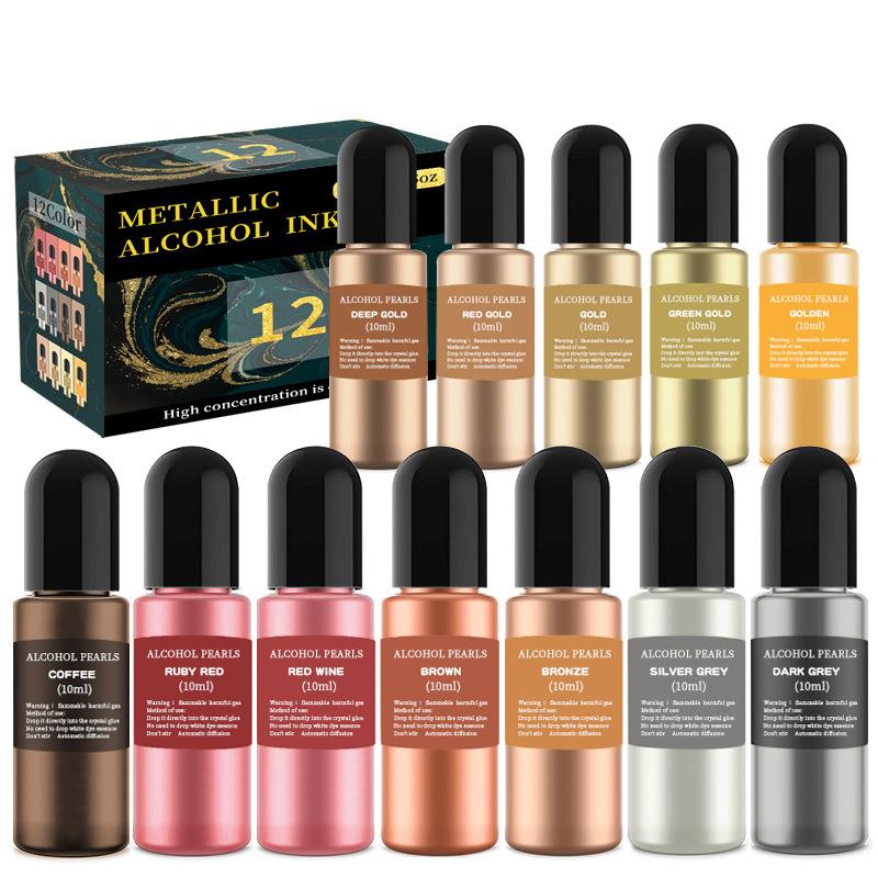 1 セット樹脂顔料キットアートインクアルコール液体着色剤染料 - Resin Pigment Set のレビューと価格