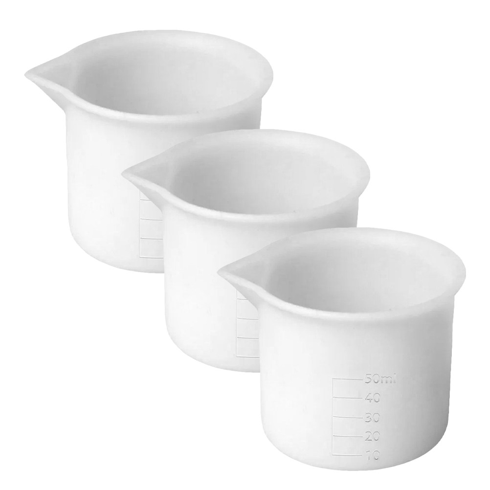 3個入り 50ml シリコン計量カップ 透明な目盛り付き レ - Mixing Cup Silicone のレビューと価格