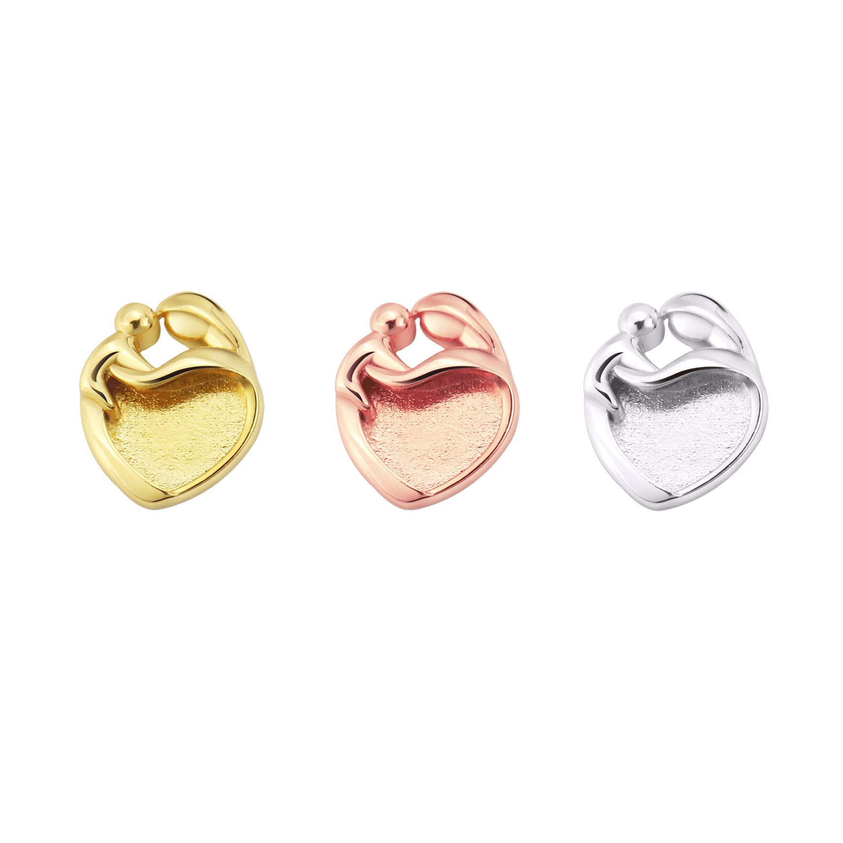 9MMハートベゼルセッティング 母子愛 母乳樹脂 ソリッドバ - Bezels Set Pendant のレビューと価格