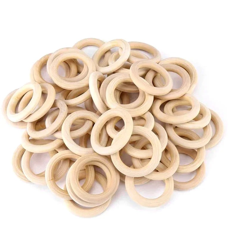20個入り 30mm 未仕上げ スムース木製マクラメリングサ - Wood Ring Blank のレビューと価格
