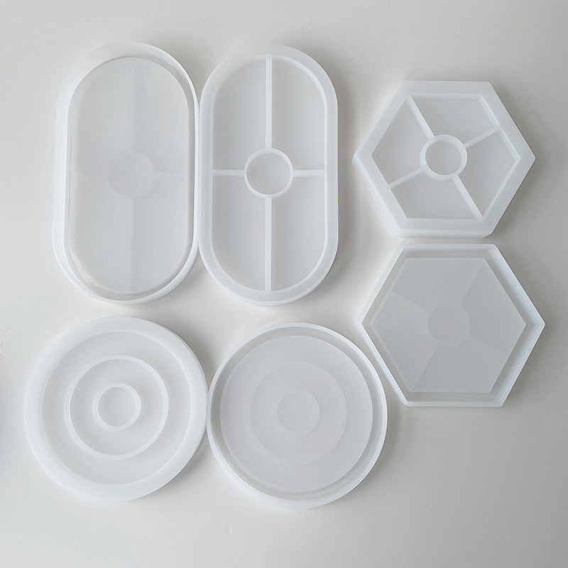 ラウンドコースターシリコーン型 DIY 手作り楕円形石膏セメ - Coaster Mold Round のレビューと価格
