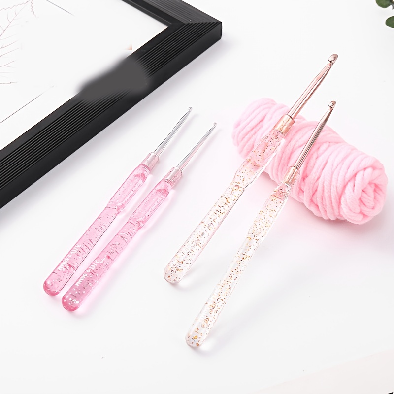 グリッター透明樹脂かぎ針セット金属製細かぎ針小サイズ2.0m - Resin Glitter Pack のレビューと価格