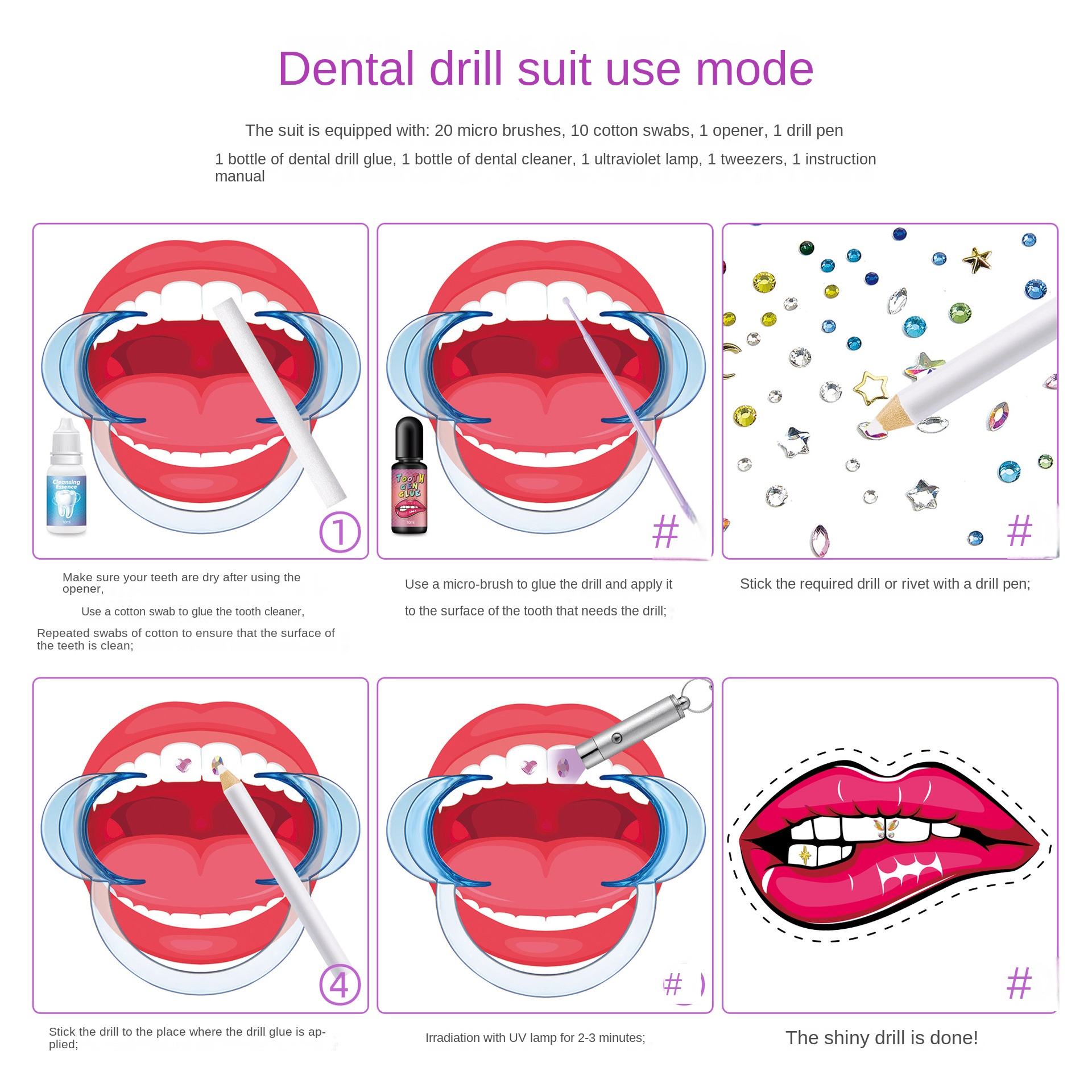 DIY歯用宝石キット ジュエリー宝石キット クリスタル ダイ - Resin Jewelry Kit のレビューと価格