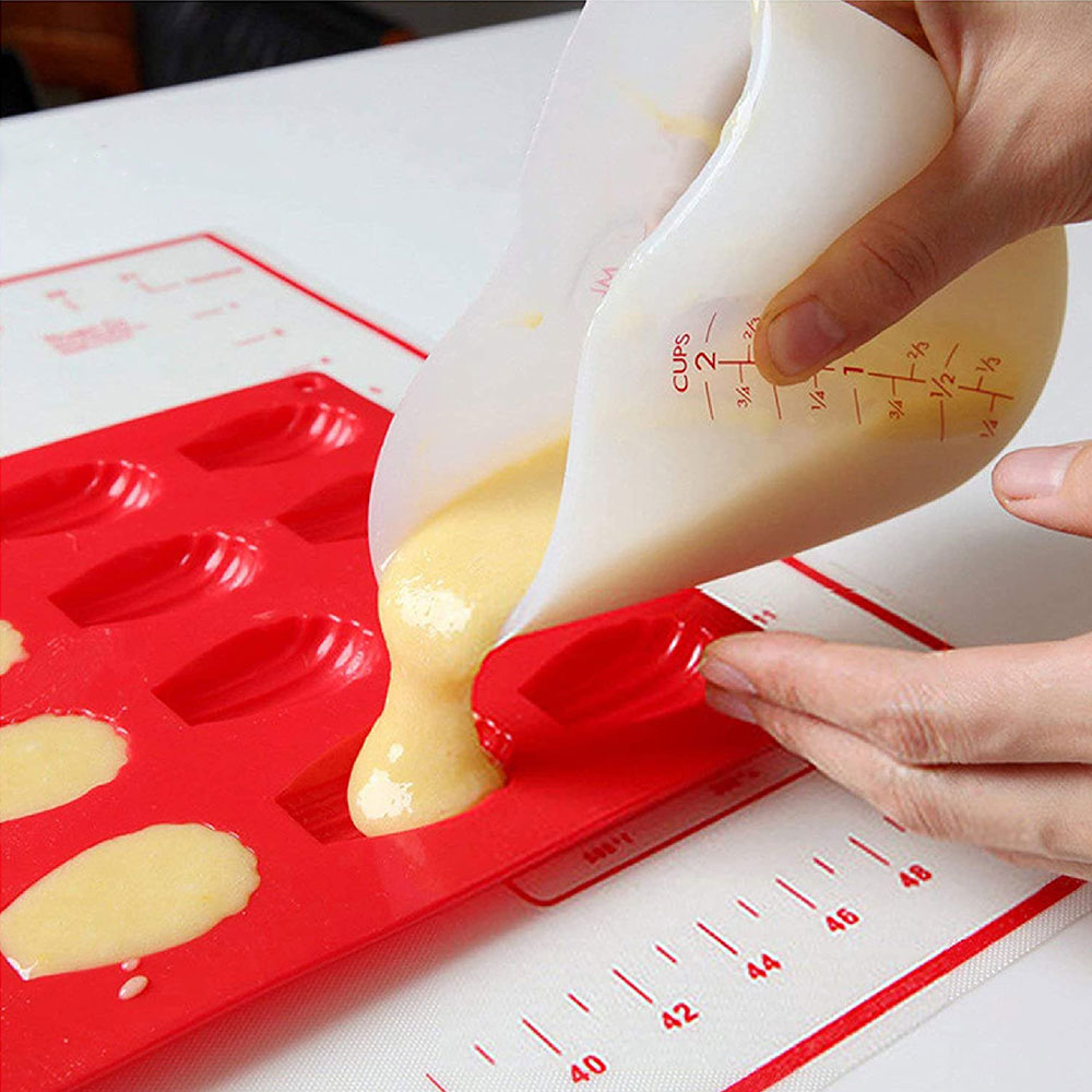 Jcd-ダブルスケールのシリコン測定カップ、焦げ付き防止、耐 - Mixing Cup Silicone のレビューと価格