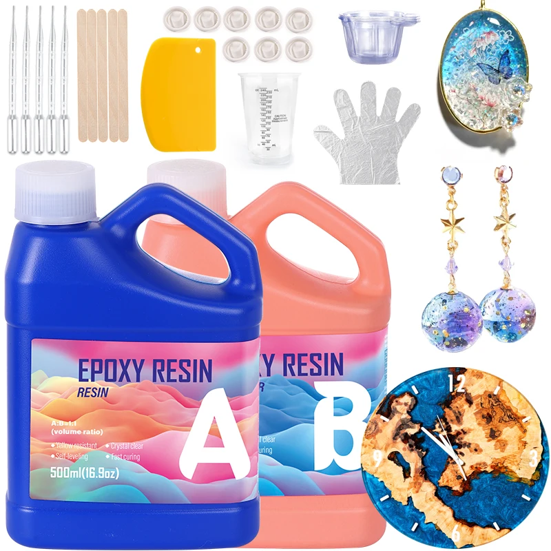 簡単混合エポキシ樹脂キット クリスタルクリア樹脂エポキシ エ - Resin Jewelry Kit のレビューと価格