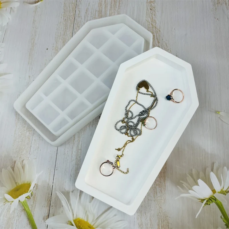 ハロウィン棺型樹脂モールドトレイ収納ボックス石膏鋳造DIYク - Serving Tray Mold のレビューと価格