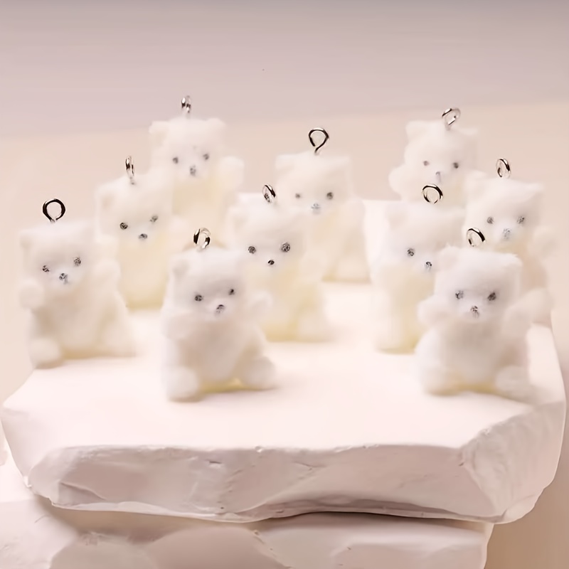 6 個シロクマ樹脂チャームクリスマス氷雪テーマペンダント D - Resin Crafts Diy のレビューと価格