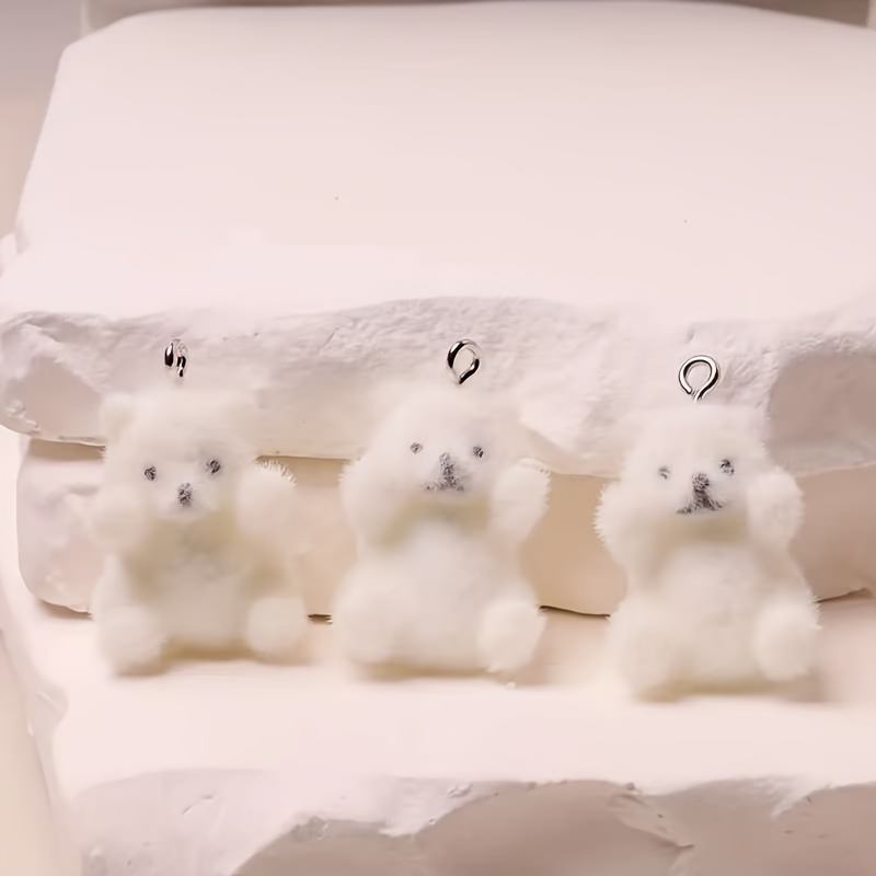 6 個シロクマ樹脂チャームクリスマス氷雪テーマペンダント D - Resin Crafts Diy のレビューと価格