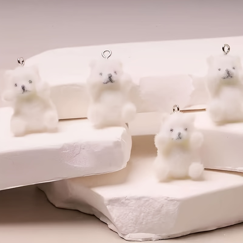 6 個シロクマ樹脂チャームクリスマス氷雪テーマペンダント D - Resin Crafts Diy のレビューと価格