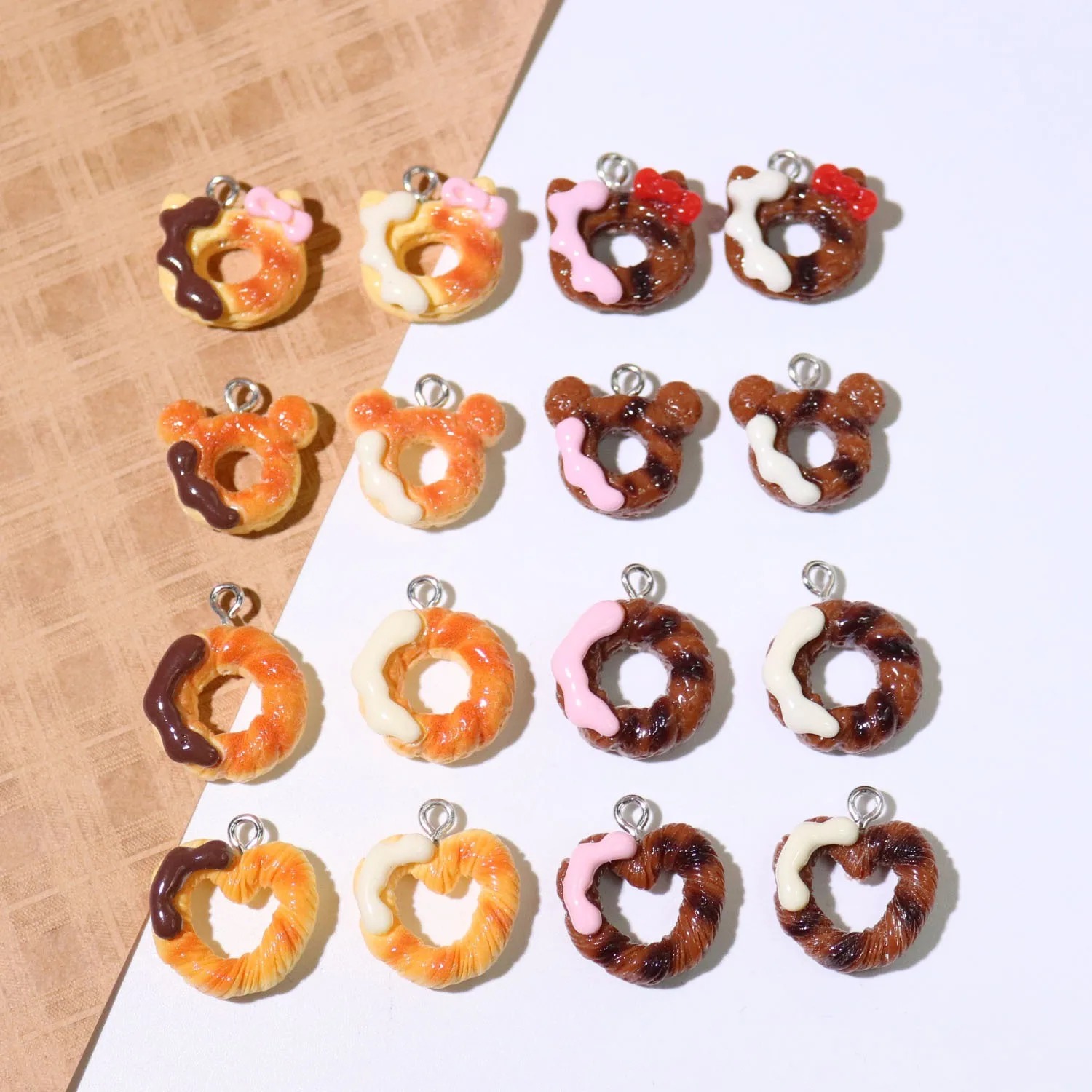 10 個ラブリーハート食品玩具樹脂ペンダント漫画チャーム D - Resin Crafts Diy のレビューと価格