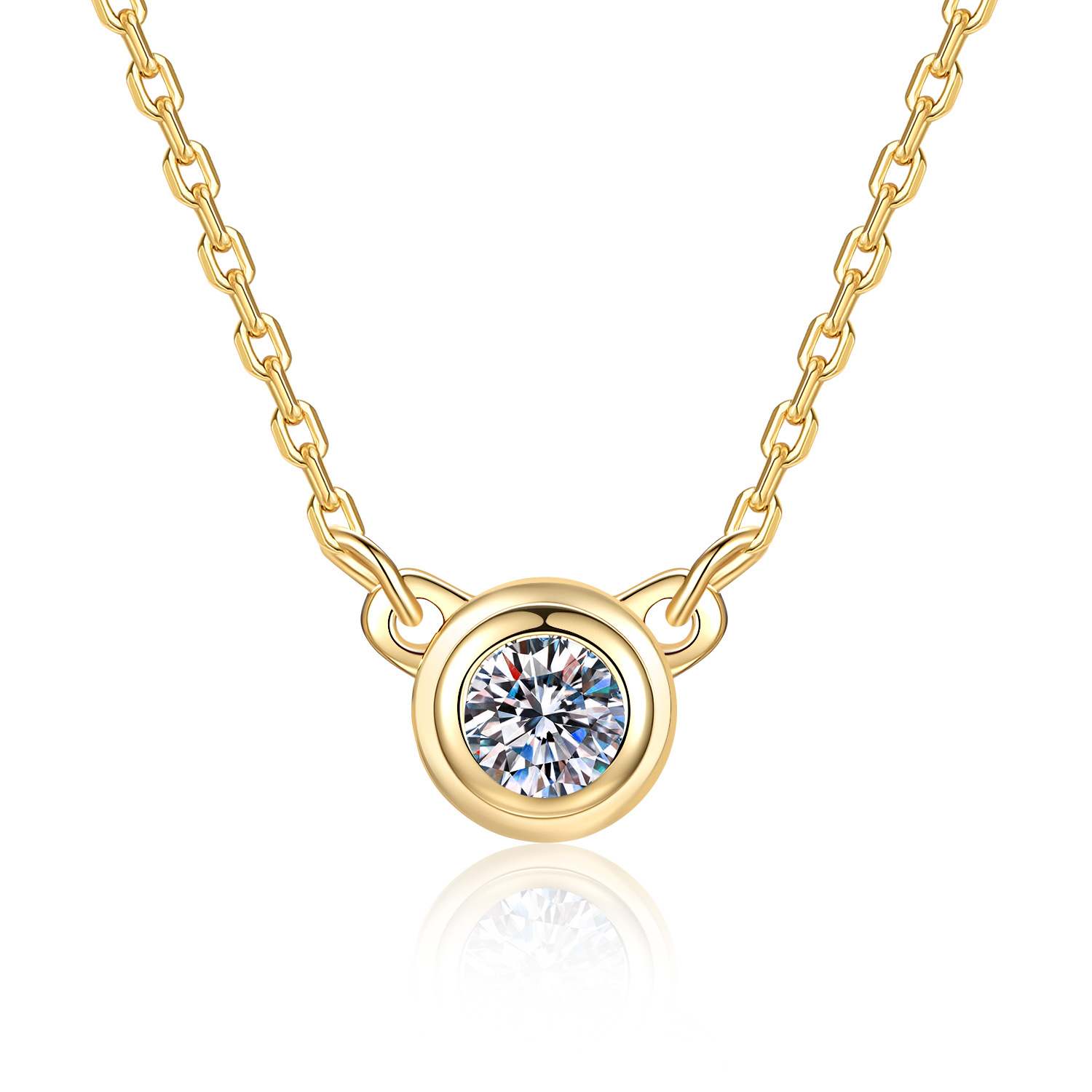 S925スターリングシルバー モアサナイト ベゼルセット ペ - Bezels Set Pendant のレビューと価格