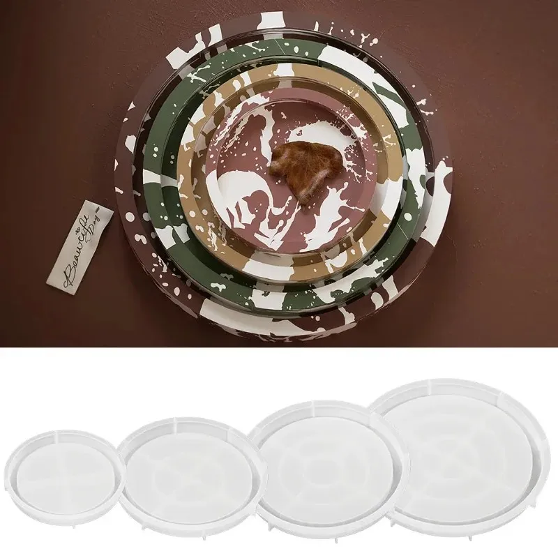高品質ローリングトレイ型樹脂製大型丸型サービングトレイ型縁付 - Serving Tray Mold のレビューと価格