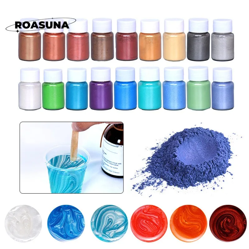 エポキシ樹脂用マイカパールパウダー,石鹸顔料,キャンドル,カ - Resin Pigment Set のレビューと価格