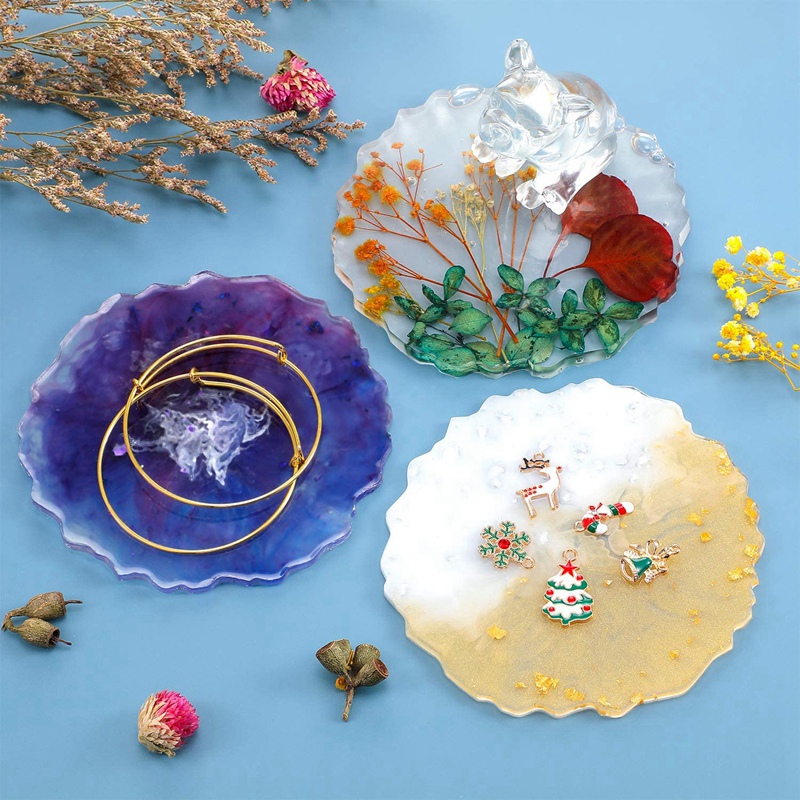 6個入り樹脂コースターモールド 大型シリコンジオードモールド - Geode Mold Silicone のレビューと価格