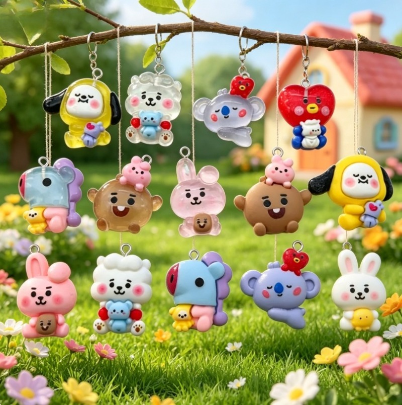 7 個 BT21 樹脂漫画チャーム DIY アクセサリークラ - Resin Crafts Diy のレビューと価格