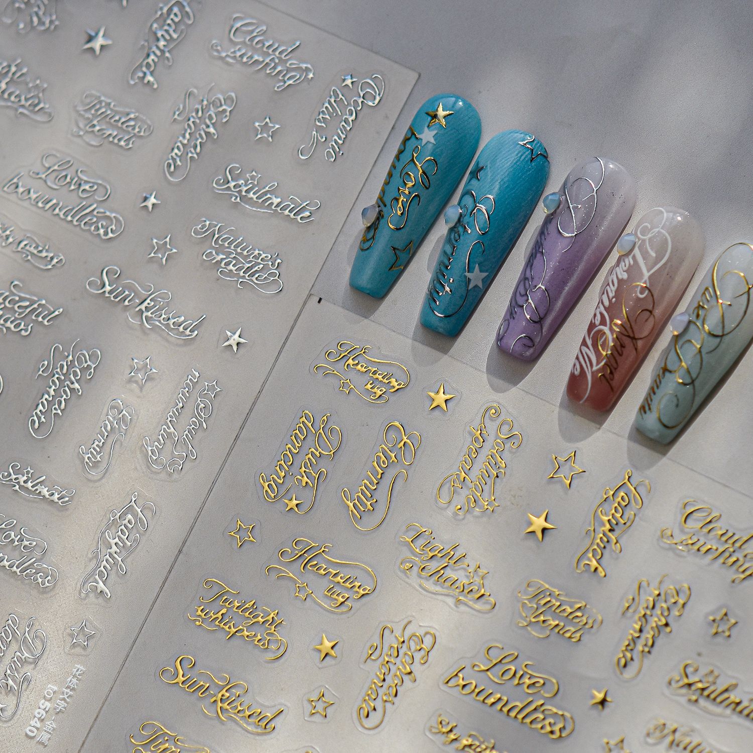 1 個 5D ゴールド箔ネイルアートステッカー伝統的な中国の - Gold Foil Flakes のレビューと価格