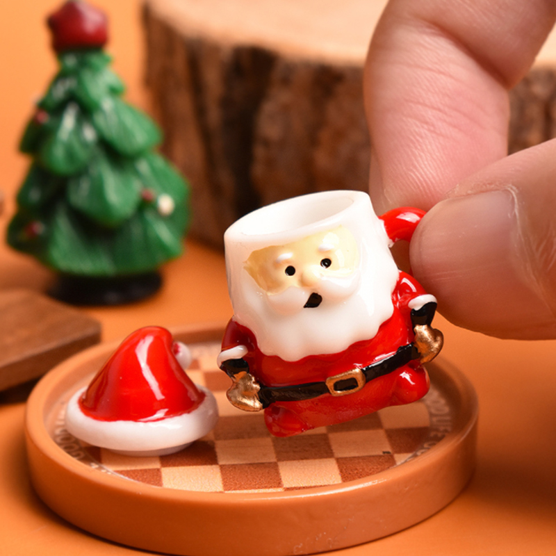 ミニサンタティーカップオーナメント - クリスマス工芸品、妖 - Resin Craft Supplies のレビューと価格