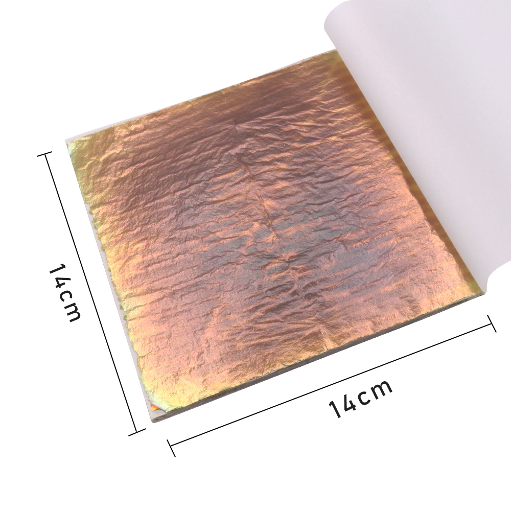 14 × 14 センチメートルカラフルな模造金箔シート多彩な - Gold Foil Flakes のレビューと価格