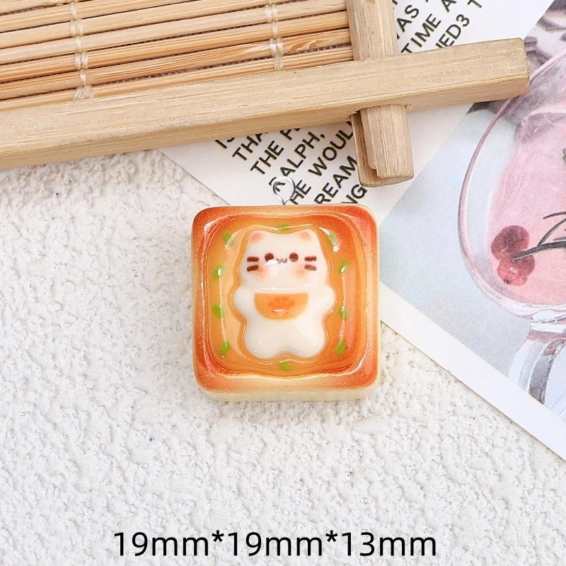 10個入り カワイイ猫トーストパン レジンチャーム ラブリー - Resin Crafts Diy のレビューと価格