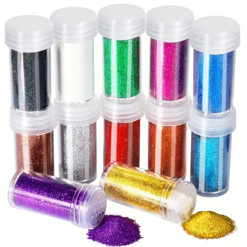 12パック エクストラファイン グリッター クラフトパウダー - Resin Glitter Pack のレビューと価格