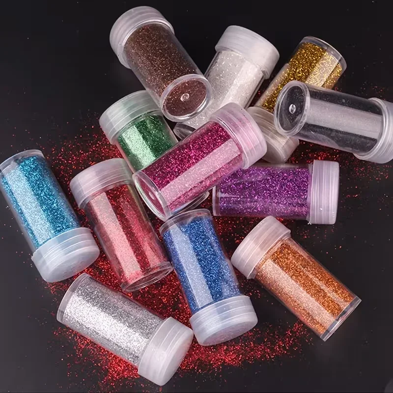 12パック エクストラファイン グリッター クラフトパウダー - Resin Glitter Pack のレビューと価格