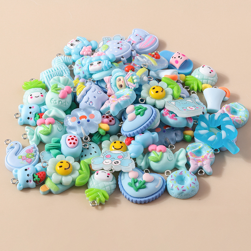 混合 10 個樹脂カラフルなハートフラワー動物レインボーチャ - Flower Preservation Resin のレビューと価格