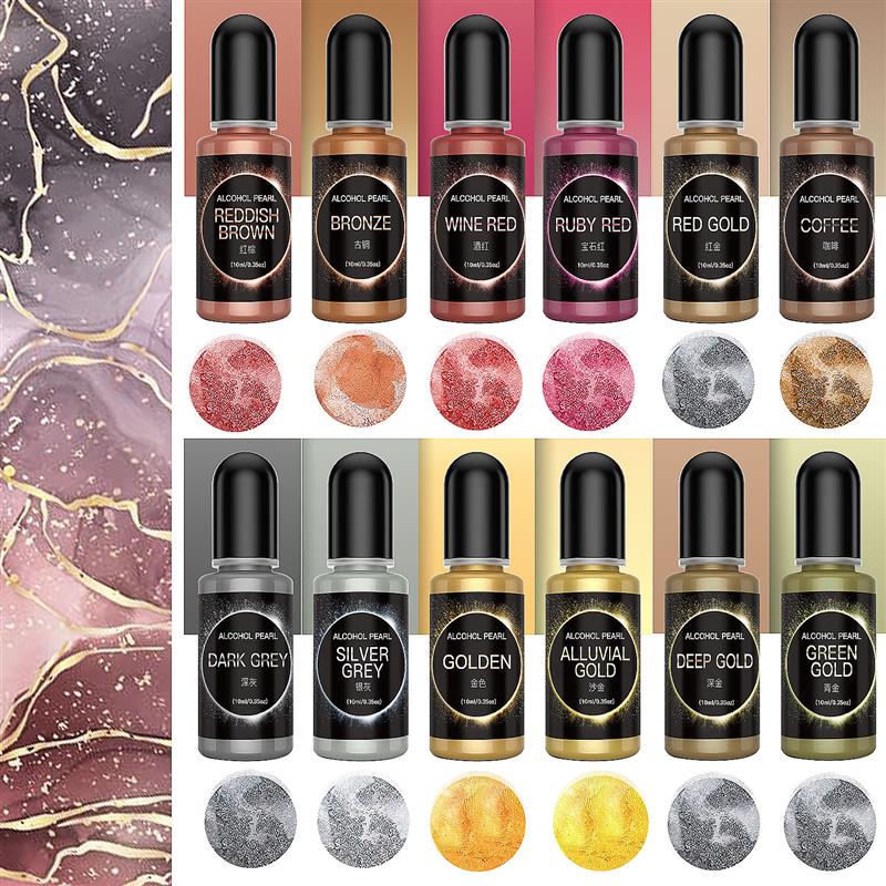 液体用エポキシ樹脂,10ml,インク,エポキシ樹脂,日曜大工 - Resin Dye Alcohol のレビューと価格
