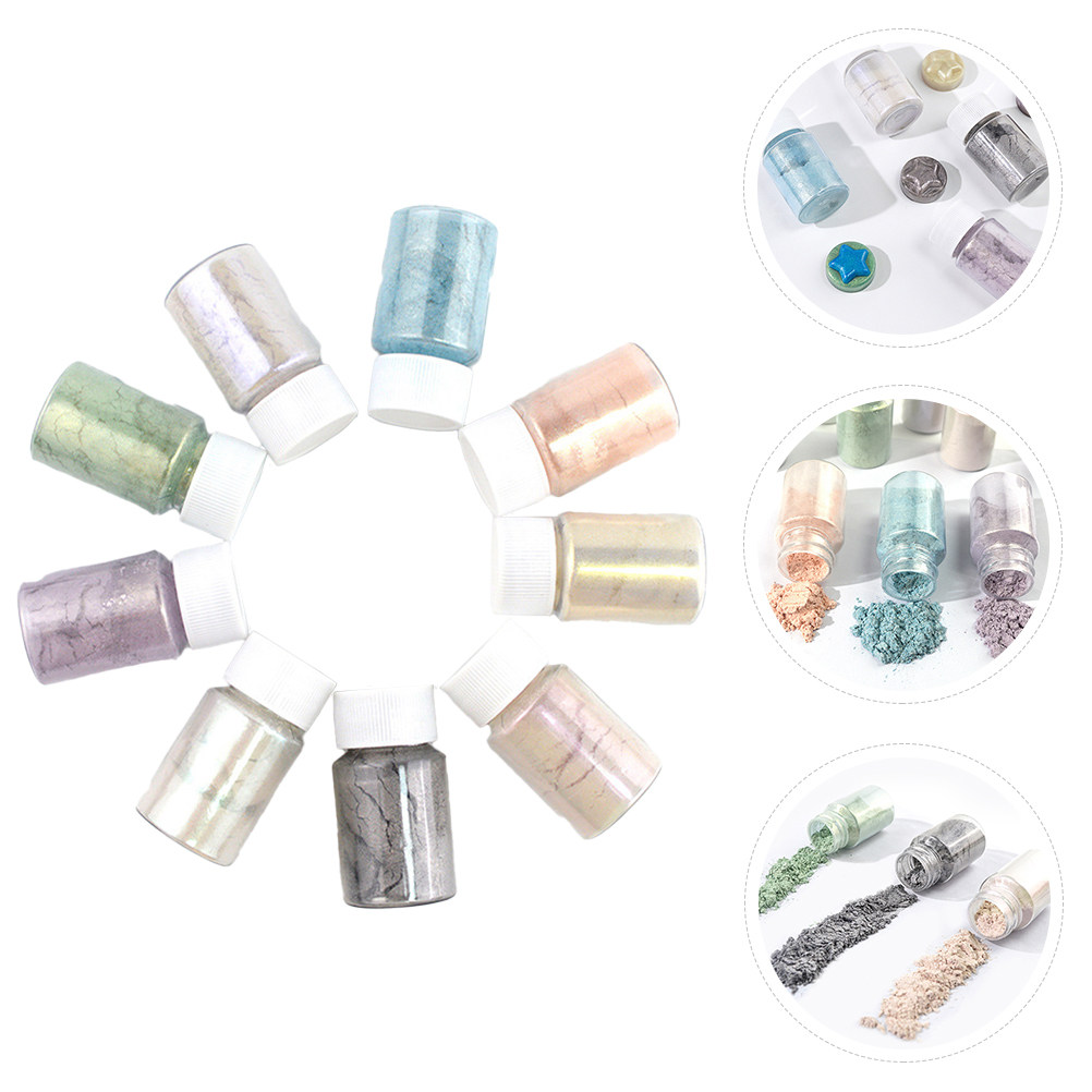 9色の高級マイカ顔料パウダーセット、バスボム、石鹸作り、ネイ - Resin Pigment Set のレビューと価格