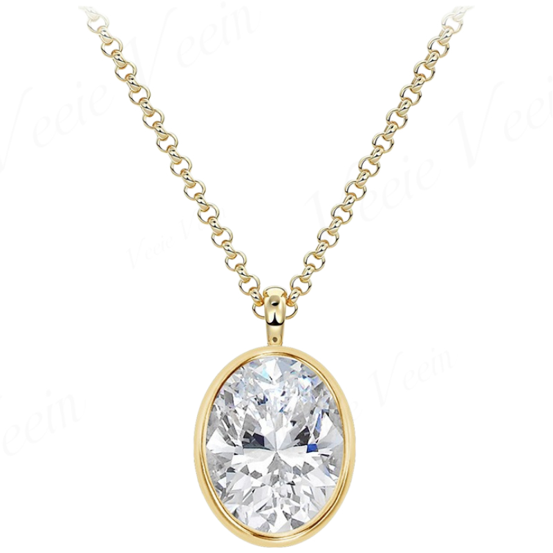 Veeie Veein ジュエリー 3ct 不規則モアッサナ - Bezels Set Pendant のレビューと価格