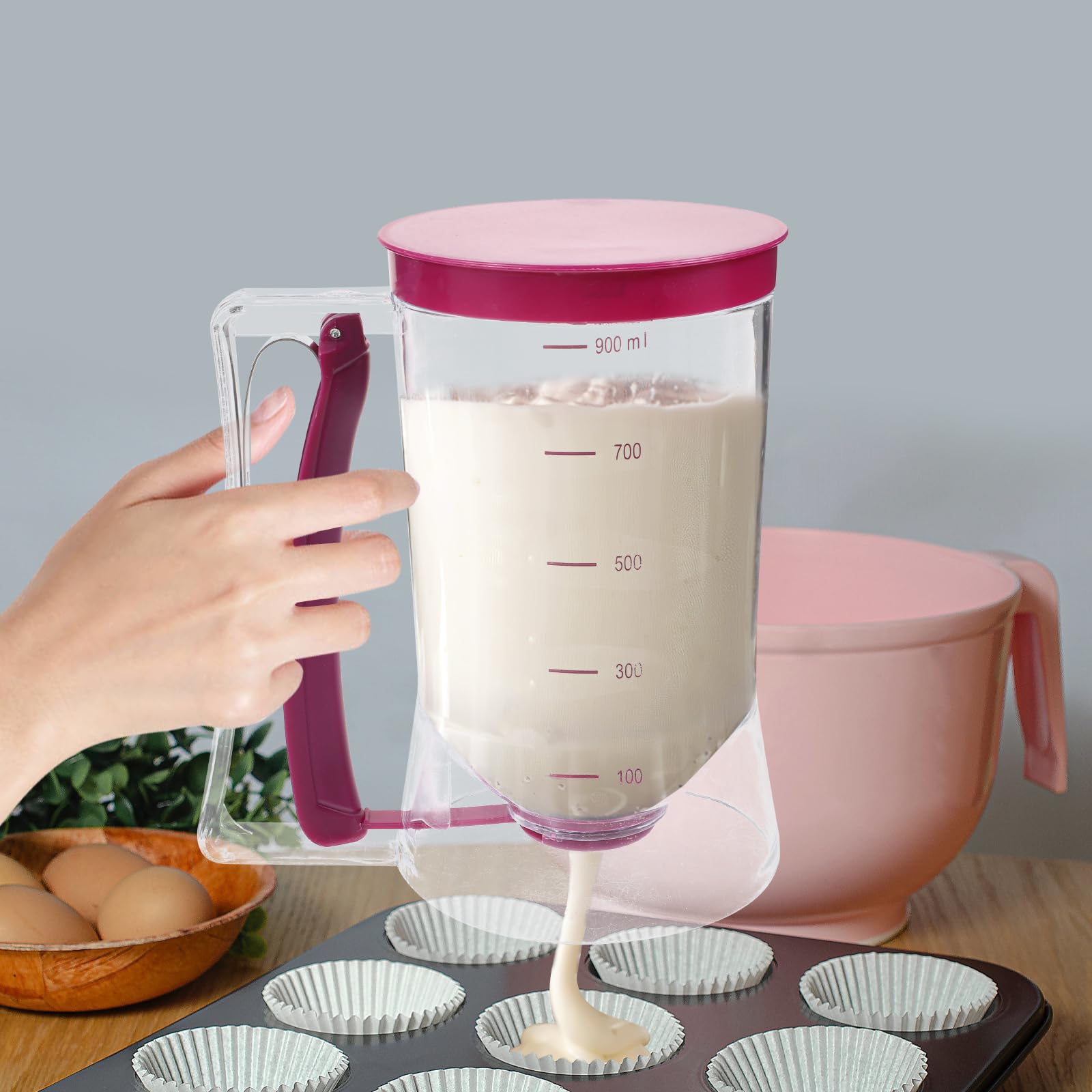 900ml バッターディスペンサー カップケーキ パンケーキ - Mixing Cup Silicone のレビューと価格