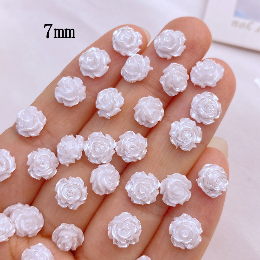 ホワイトフラワーレジンミニレジンシリーズフラットバック飾り、 - Flower Preservation Resin のレビューと価格