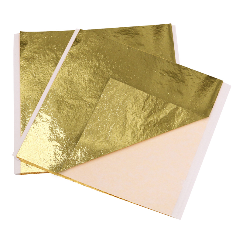 8 × 8.5 センチメートル台湾模造金箔シート銅箔紙金メッ - Gold Foil Flakes のレビューと価格
