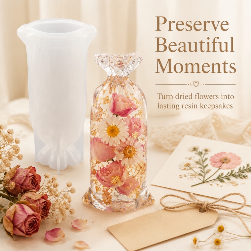 ラッキーバッグ樹脂シリコンモールド、エポキシ樹脂鋳造用再利用 - Flower Preservation Resin のレビューと価格