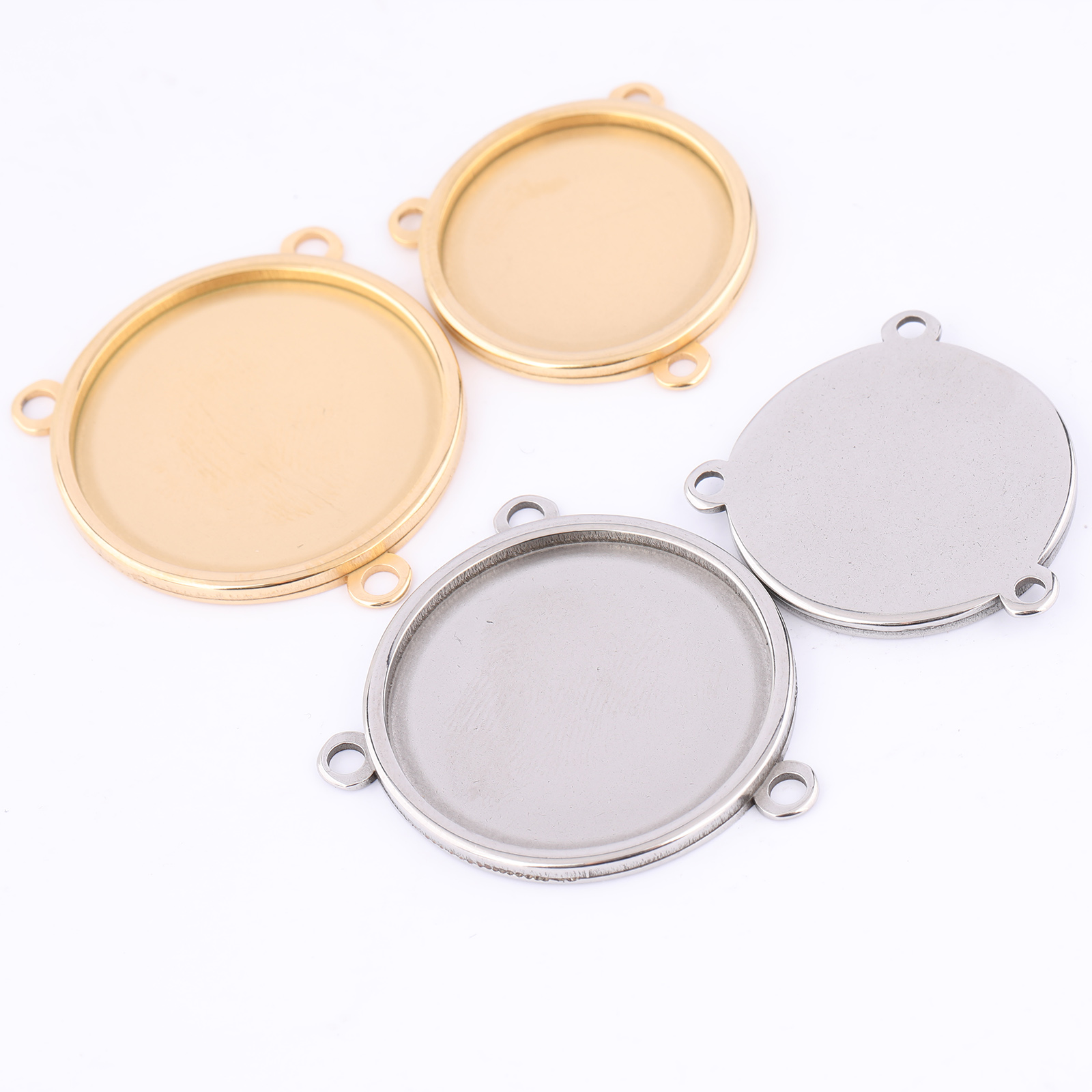 5個入り ステンレス製 金メッキ 16mm 18mm 20m - Bezels Set Pendant のレビューと価格